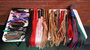 Vex's rope floggers and other kinky toys